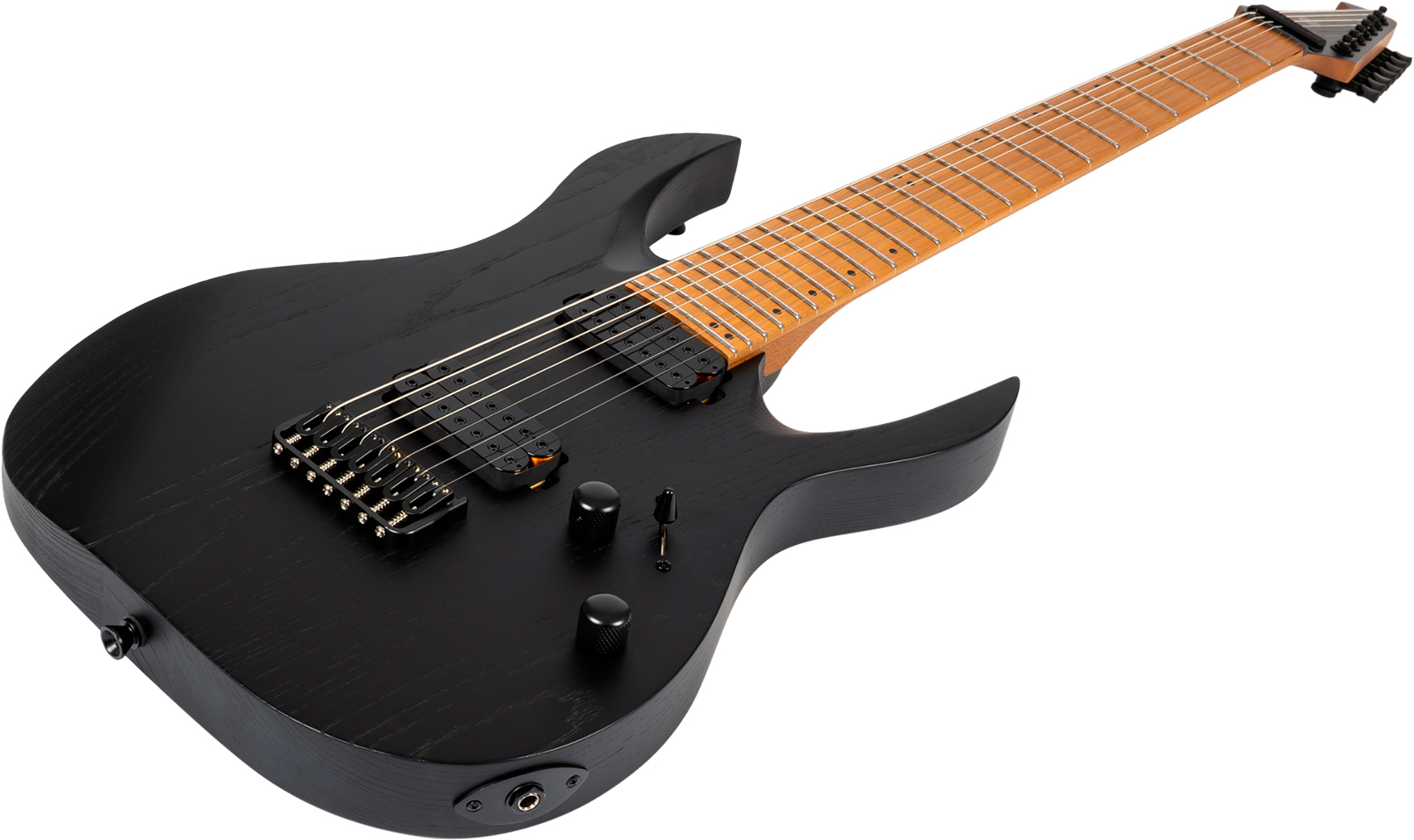 Spira Guitars S607 Abk 7c Baryton 2h Ht Eb - Stained Black - Baritone guitar - Variation 2
