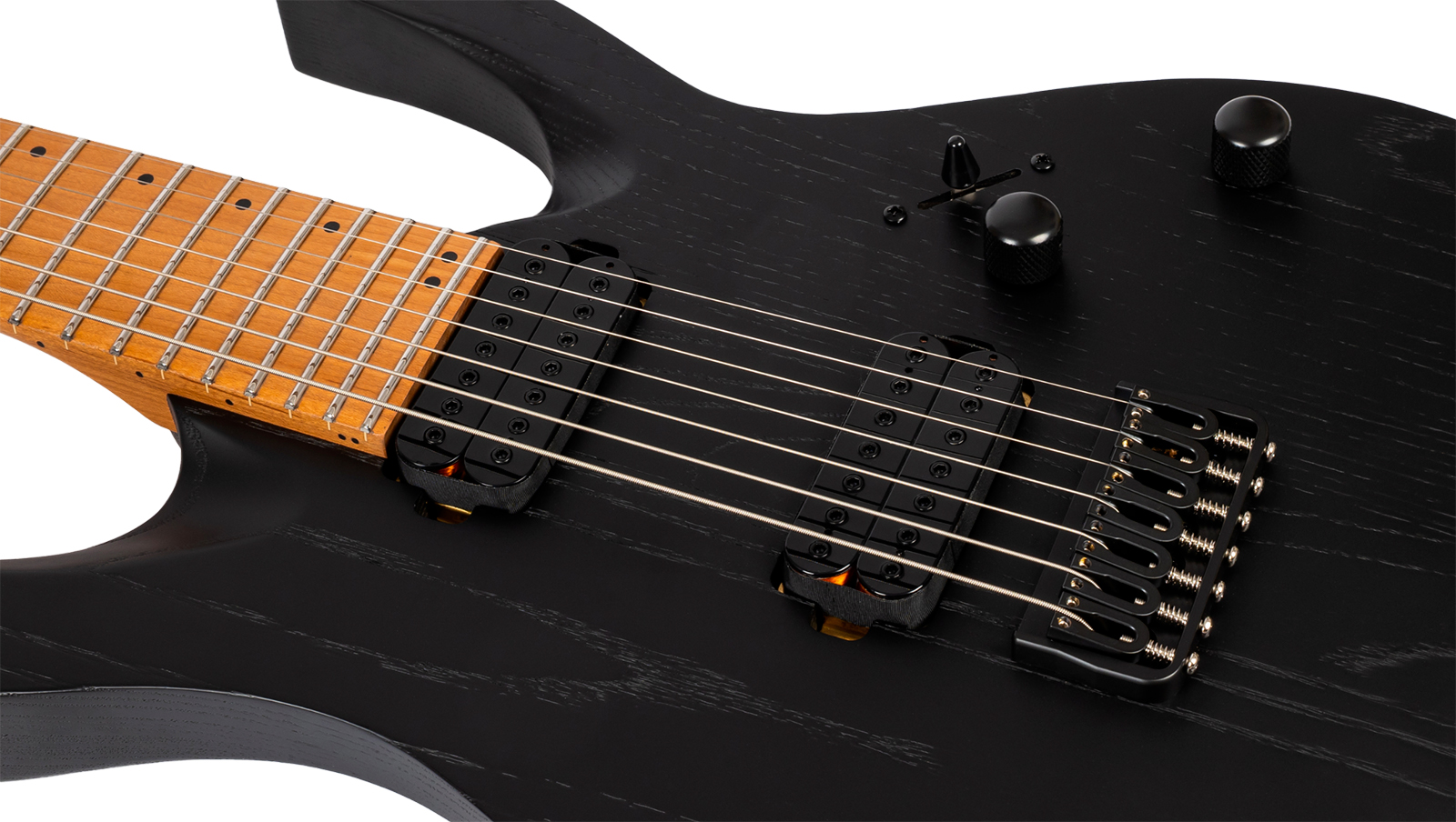 Spira Guitars S607 Abk 7c Baryton 2h Ht Eb - Stained Black - Baritone guitar - Variation 3