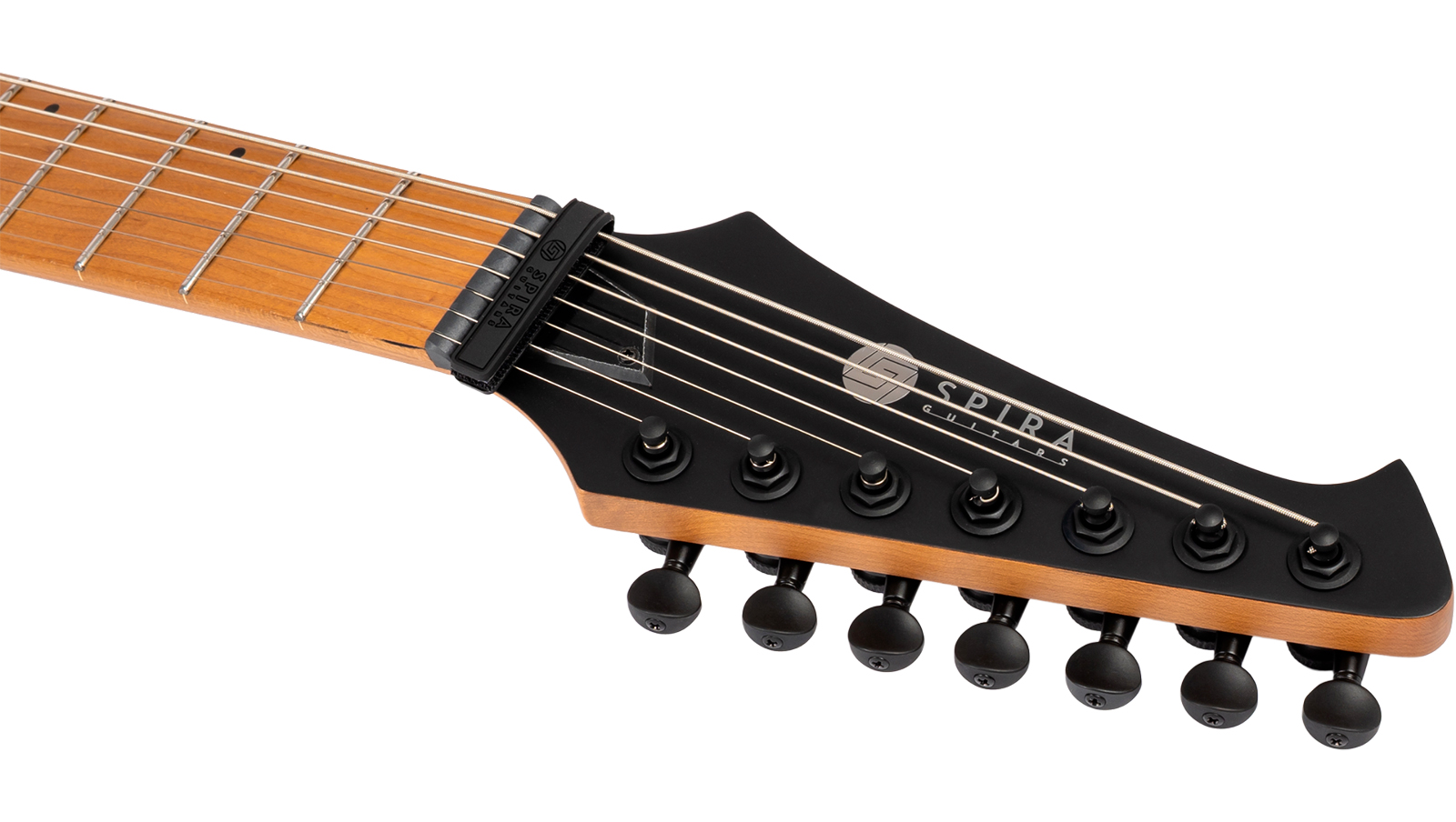 Spira Guitars S607 Abk 7c Baryton 2h Ht Eb - Stained Black - Baritone guitar - Variation 4