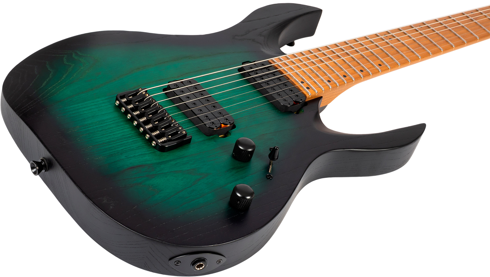 Spira Guitars S607 Agr 7c Baryton 2h Ht Eb - Stained Green - Baritone guitar - Variation 2