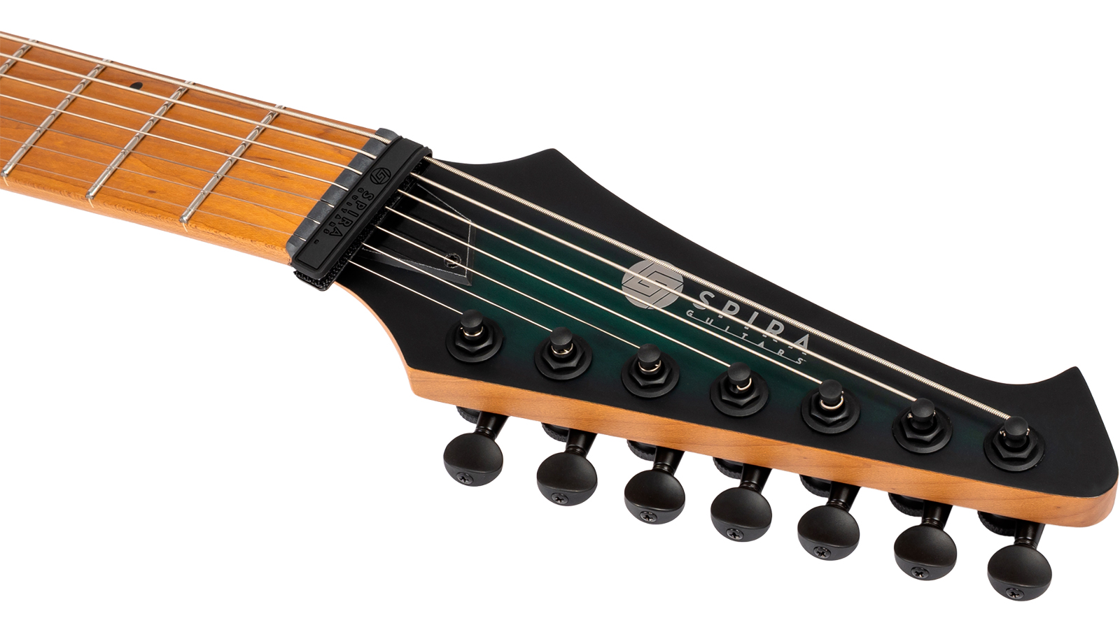 Spira Guitars S607 Agr 7c Baryton 2h Ht Eb - Stained Green - Baritone guitar - Variation 4