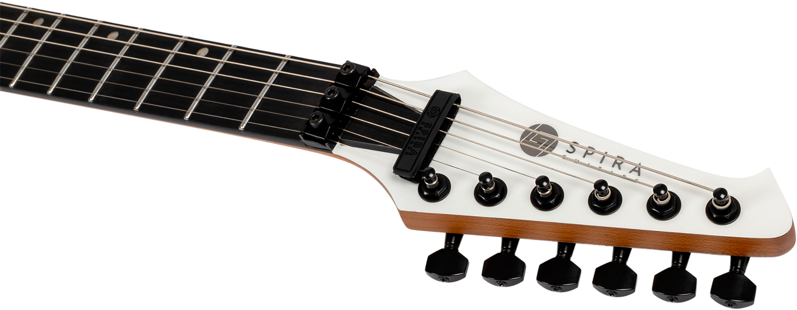 Spira Guitars Sr420 Wh 1h Fr Eb - White Satin - Metal electric guitar - Variation 4