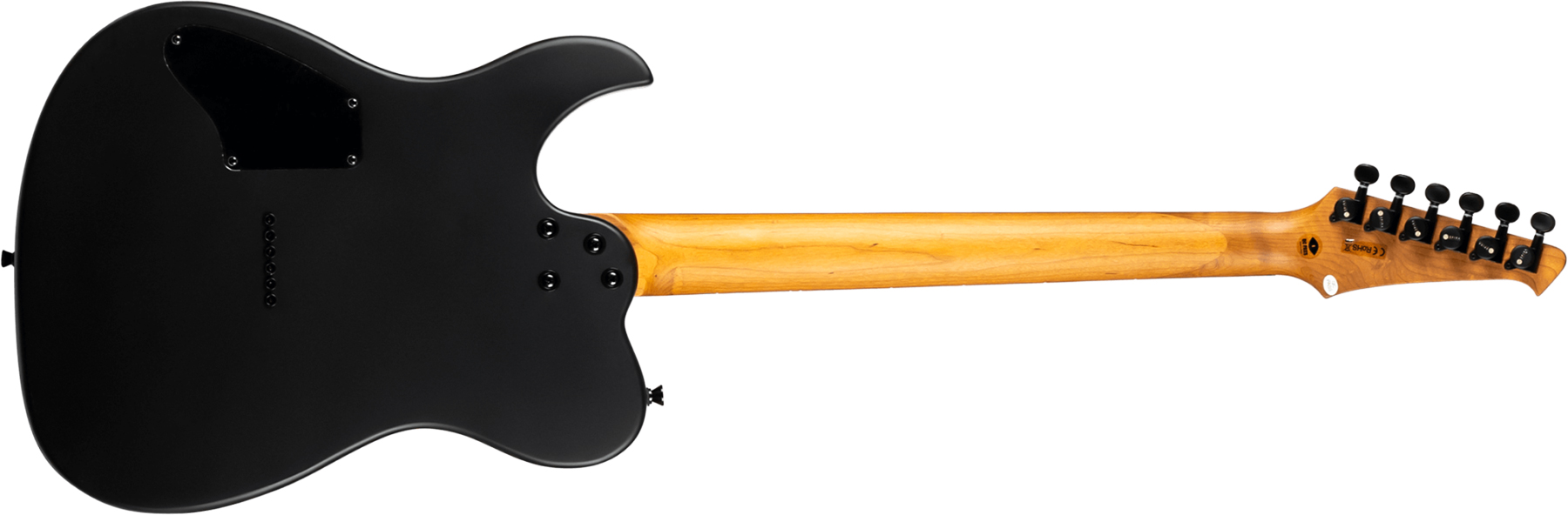 Spira Guitars T400 Mbk 2h Ht Eb - Satin Black - Metal electric guitar - Variation 1