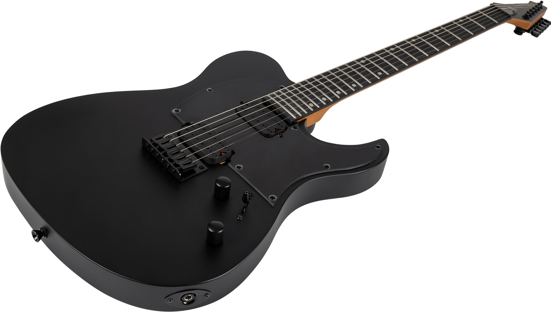Spira Guitars T400 Mbk 2h Ht Eb - Satin Black - Metal electric guitar - Variation 2