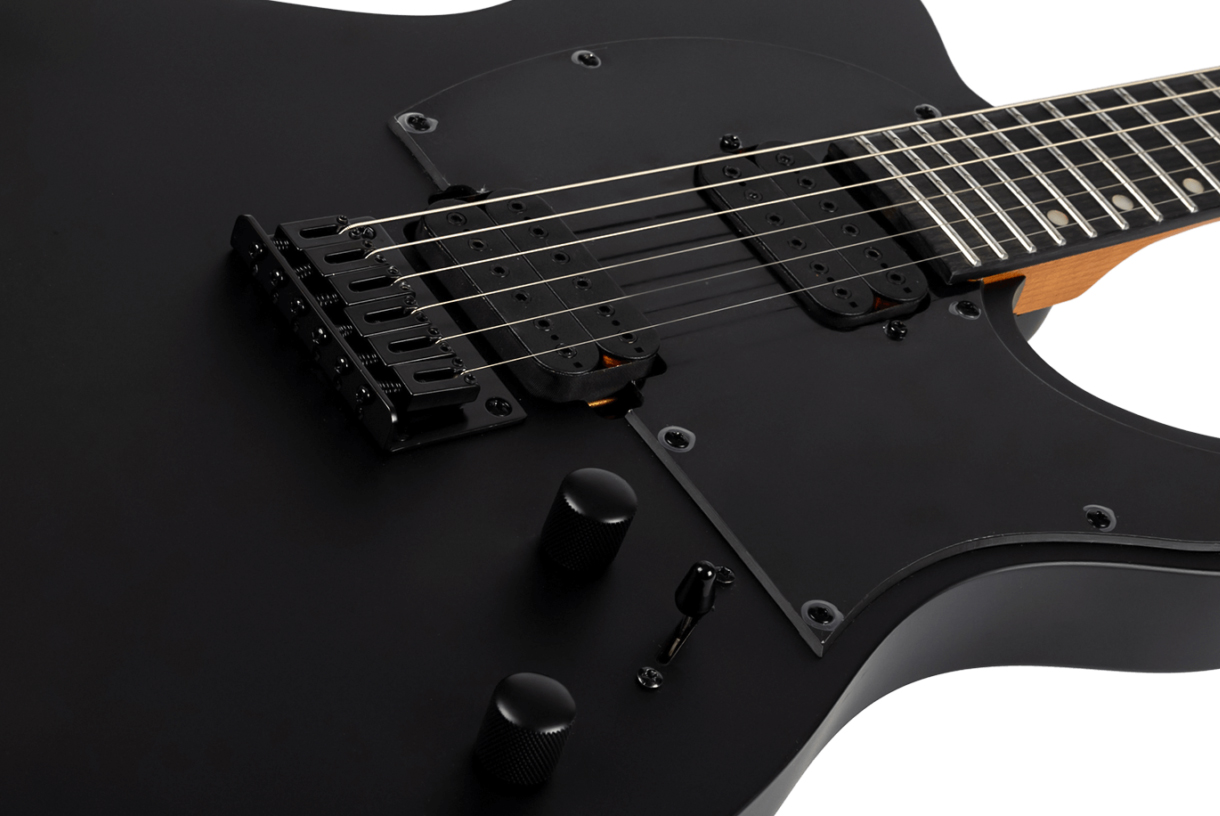 Spira Guitars T400 Mbk 2h Ht Eb - Satin Black - Metal electric guitar - Variation 3