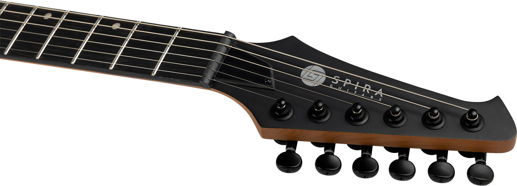 Spira Guitars T400 Mbk 2h Ht Eb - Satin Black - Metal electric guitar - Variation 4