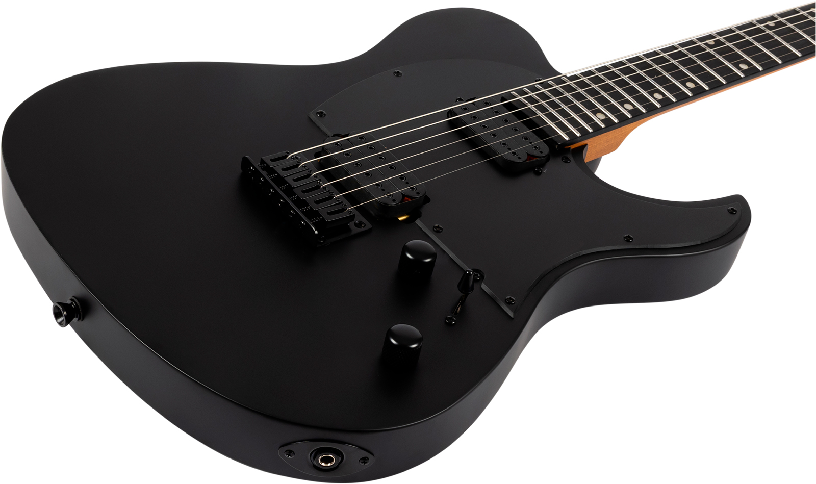Spira Guitars T400 Mbk Baryton 2h Ht Eb - Black Satin - Baritone guitar - Variation 3