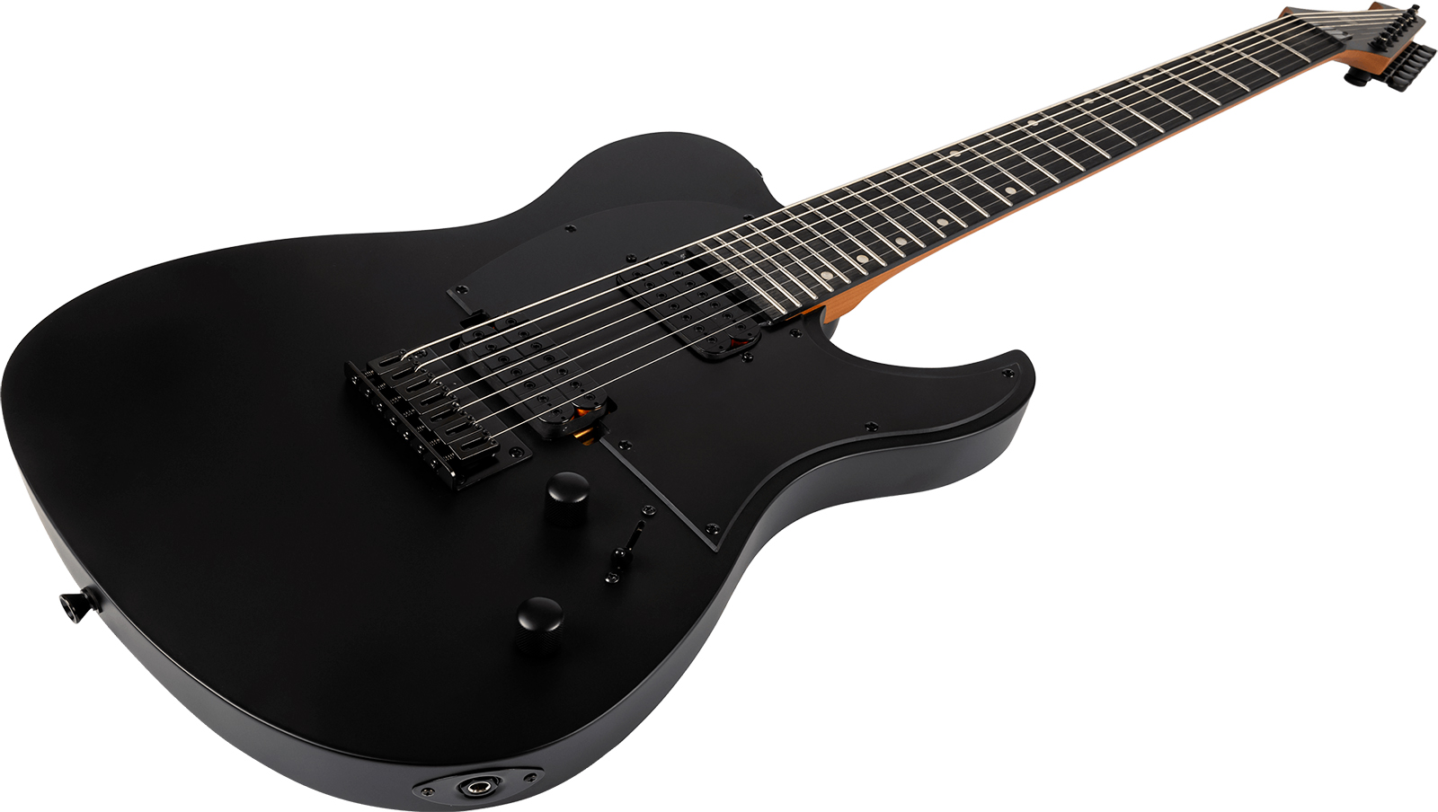 Spira Guitars T407 Mwh 7c 2h Ht Eb - Satin Black - Baritone guitar - Variation 2