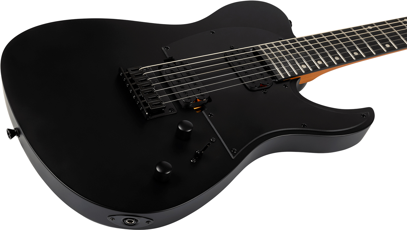 Spira Guitars T407 Mwh 7c 2h Ht Eb - Satin Black - Baritone guitar - Variation 3