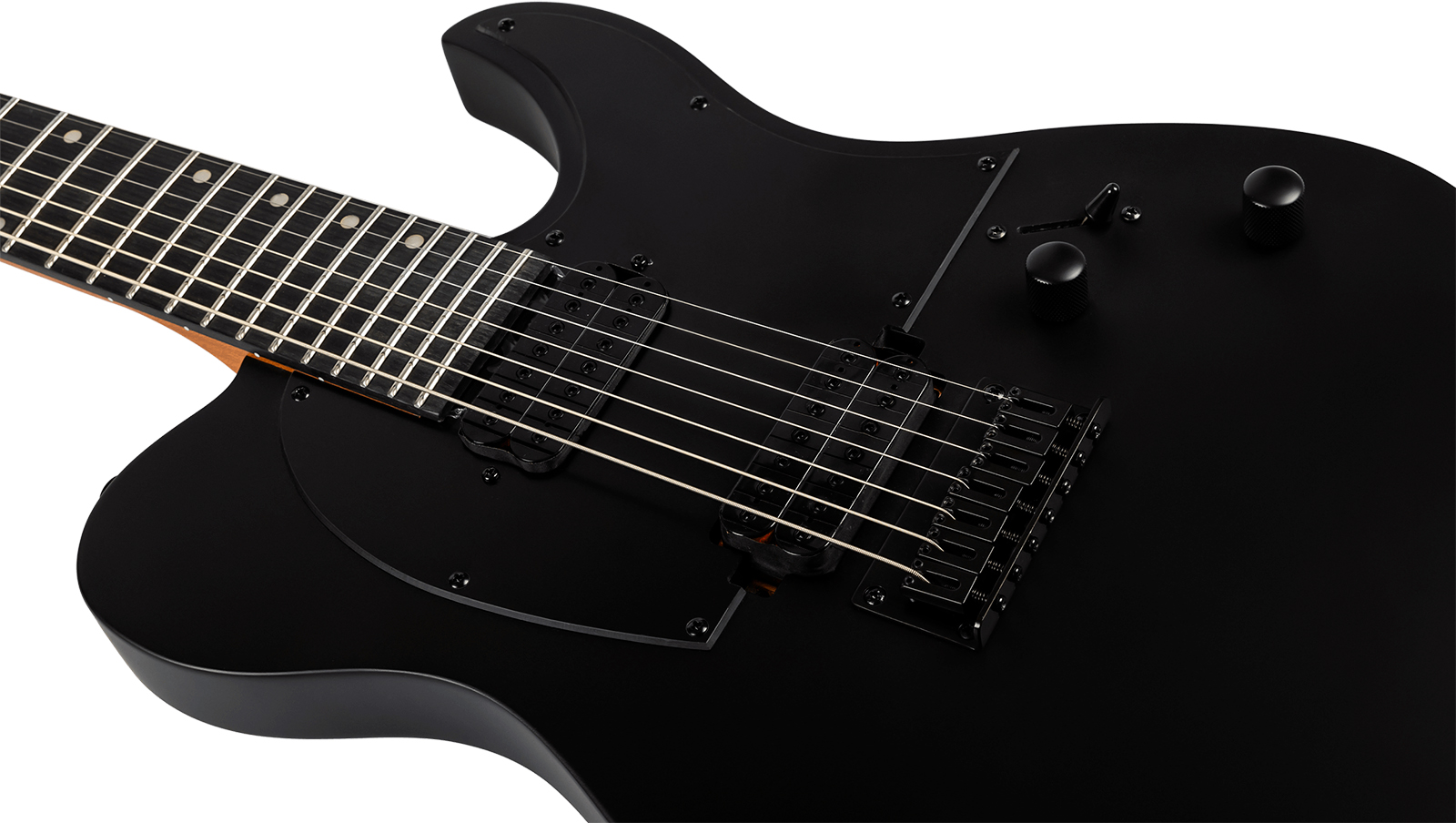 Spira Guitars T407 Mwh 7c 2h Ht Eb - Satin Black - Baritone guitar - Variation 4