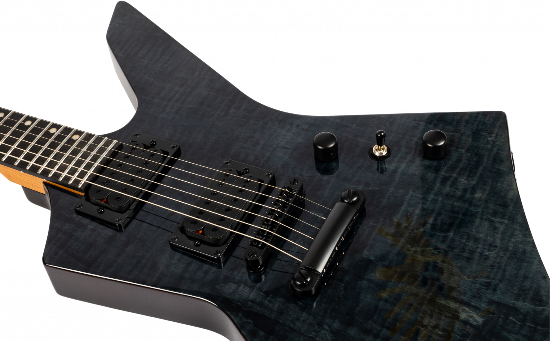 Spira Guitars T500 Tbk E 2h Ht Eb - Trans Black - Metal electric guitar - Variation 3