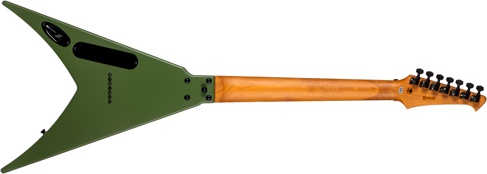 Spira Guitars V407 Mgr 7c 2h Ht Eb - Green Satin - Metal electric guitar - Variation 1