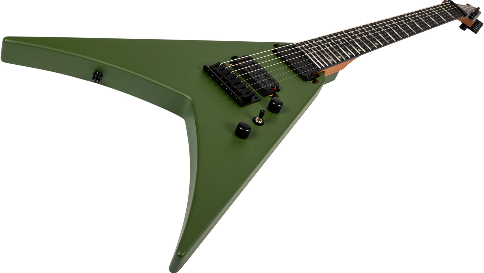 Spira Guitars V407 Mgr 7c 2h Ht Eb - Green Satin - Metal electric guitar - Variation 2