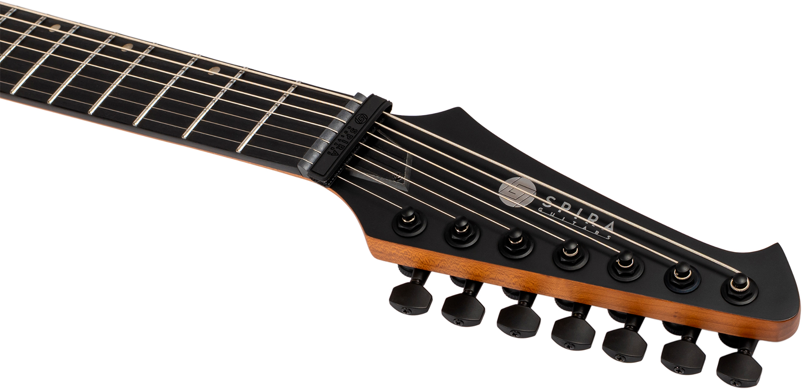 Spira Guitars V407 Mgr 7c 2h Ht Eb - Green Satin - Metal electric guitar - Variation 4