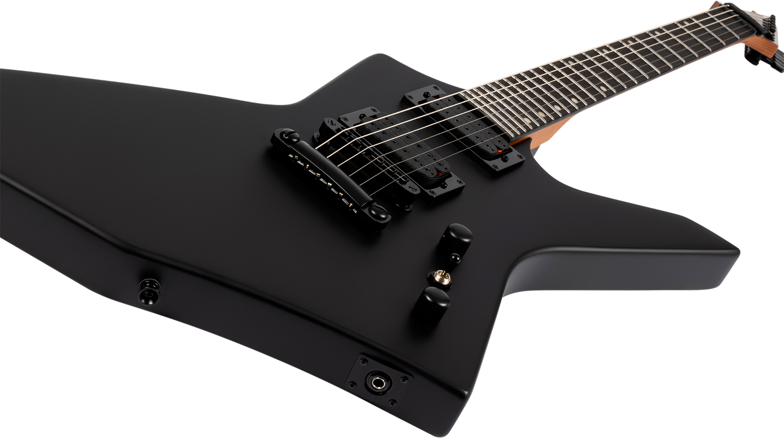 Spira Guitars X400 Mbk 2h Ht Mn - Satin Black - Metal electric guitar - Variation 3