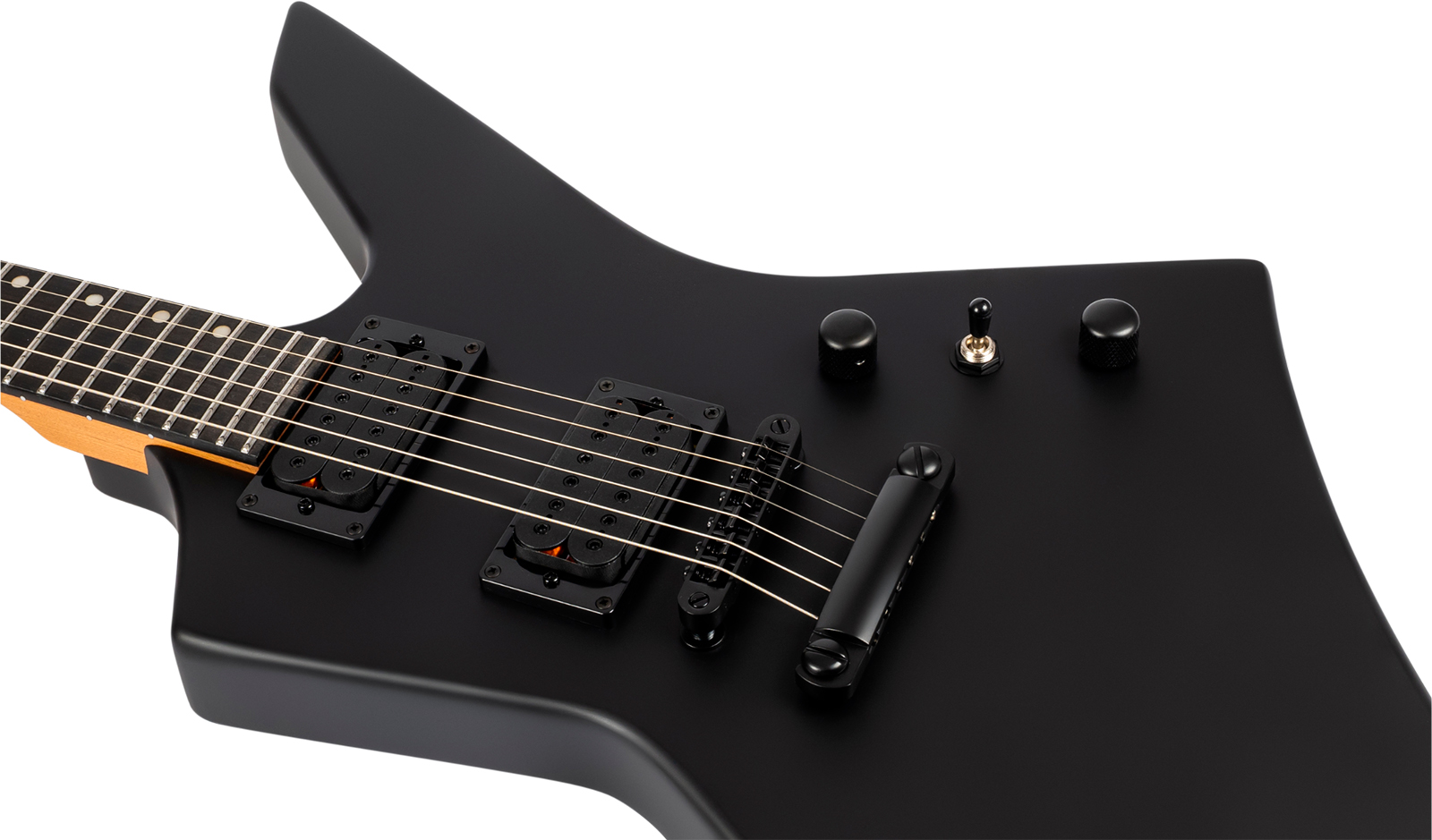 Spira Guitars X400 Mbk 2h Ht Mn - Satin Black - Metal electric guitar - Variation 4