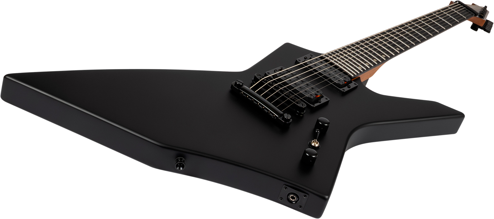 Spira Guitars X407 Mbk 7c 2h Ht Mn - Black Satin - Metal electric guitar - Variation 2