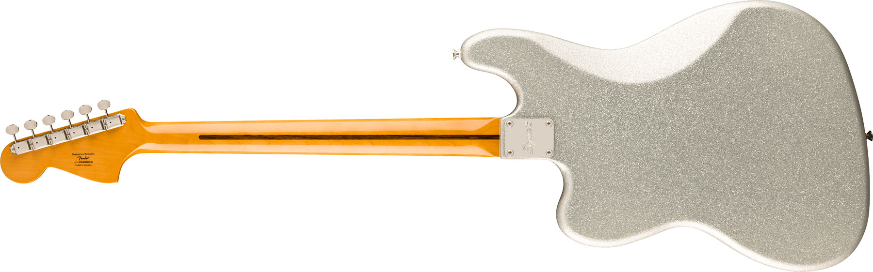 Squier Bass Vi Classic Vibe Fsr Ltd 3s Trem Lau - Silver Sparkle Matching Headstock - Solid body electric bass - Variation 1