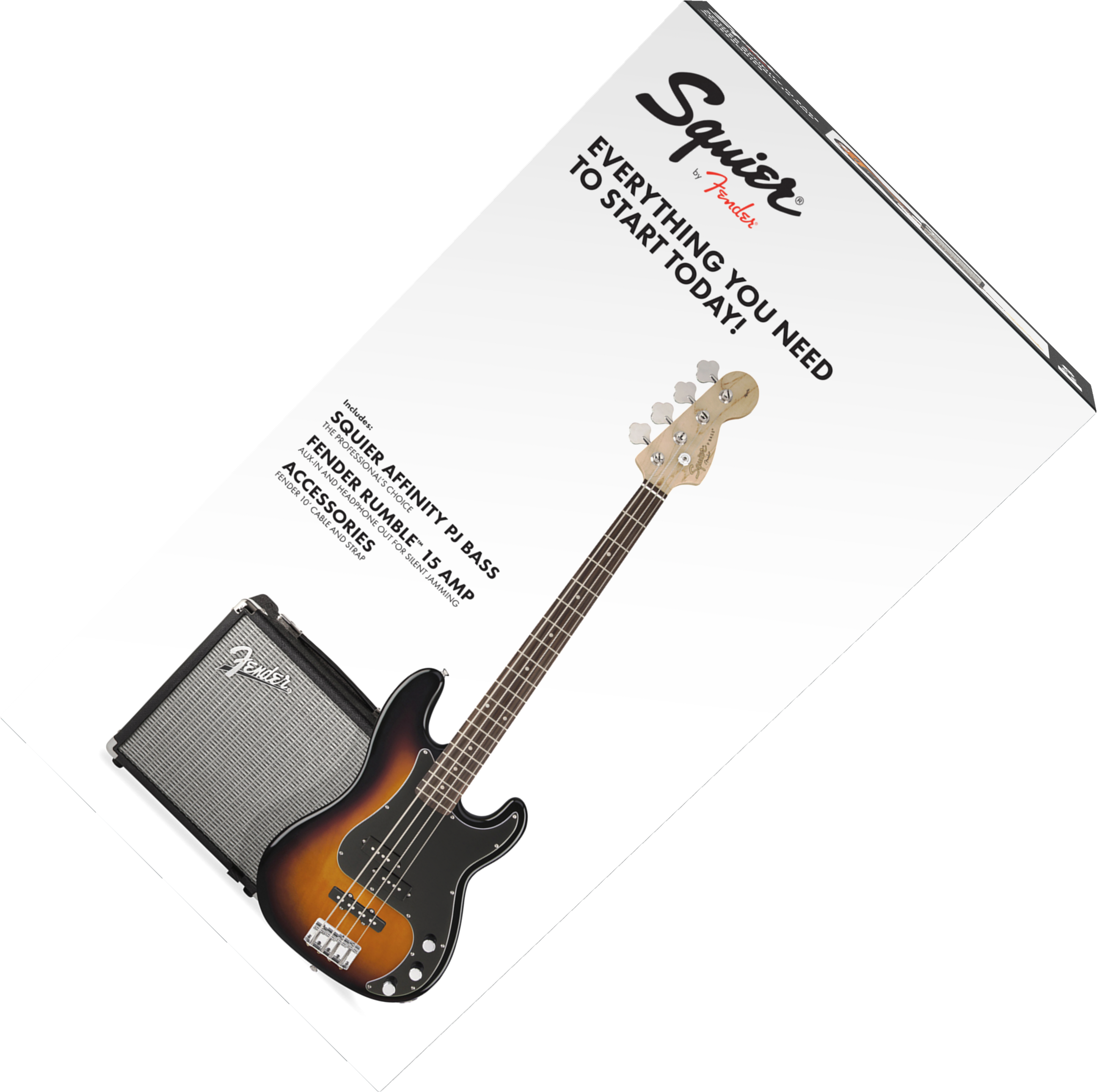 Squier Affinity Series Precision Bass Pj Pack (lau) - Brown Sunburst - Solid body electric bass - Main picture
