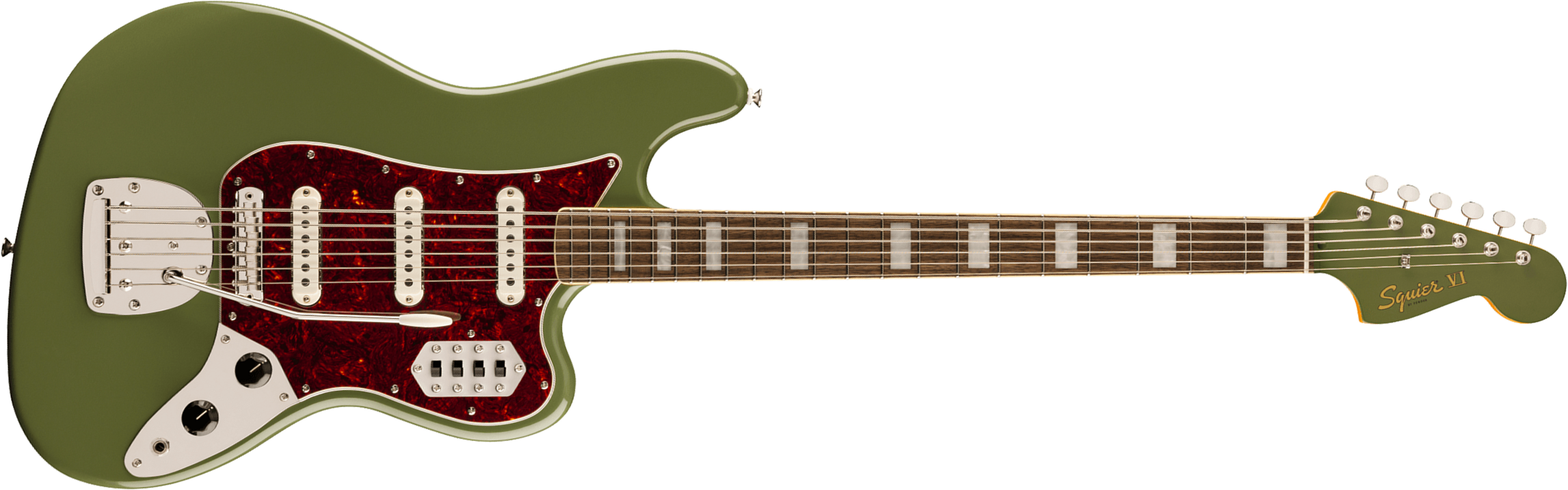 Squier Bass Vi Classic Vibe Fsr Ltd 3s Trem Lau - Olive Matching Headstock - Solid body electric bass - Main picture