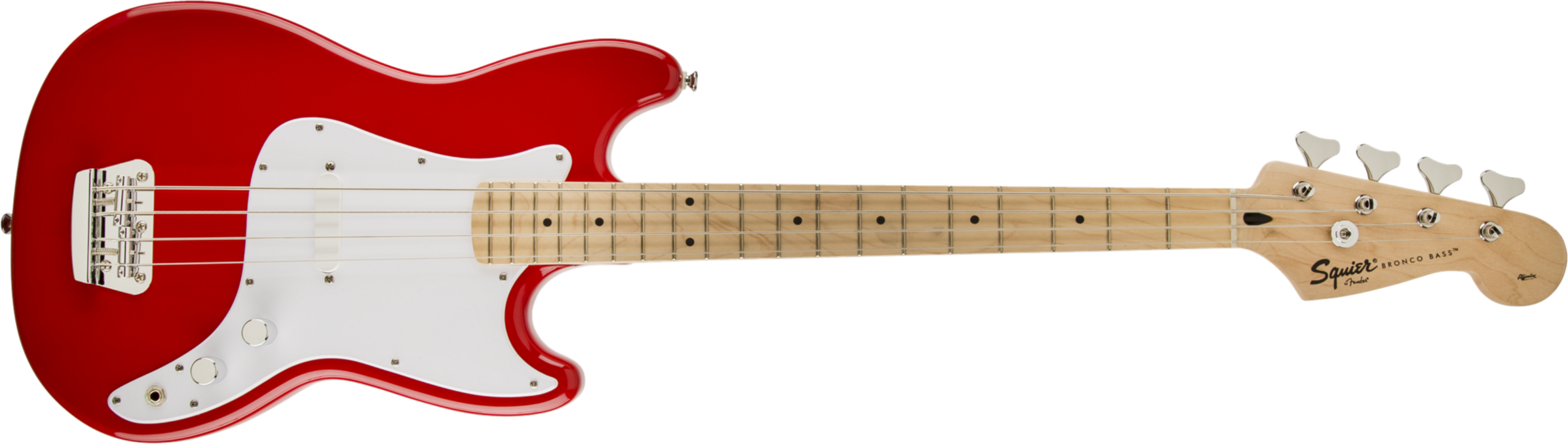 Squier Bronco Bass Mn - Torino Red - Electric bass for kids - Main picture