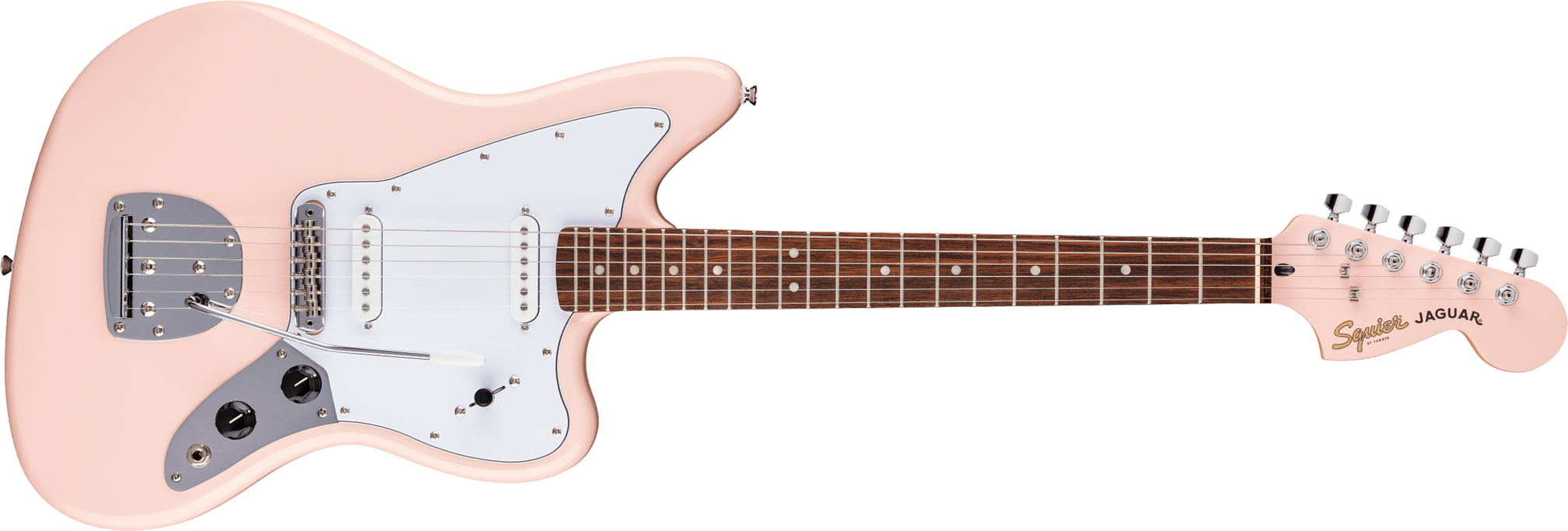Squier Jaguar Affinity Fsr Shsc 2s Trem Lau - Shell Pink - Retro rock electric guitar - Main picture
