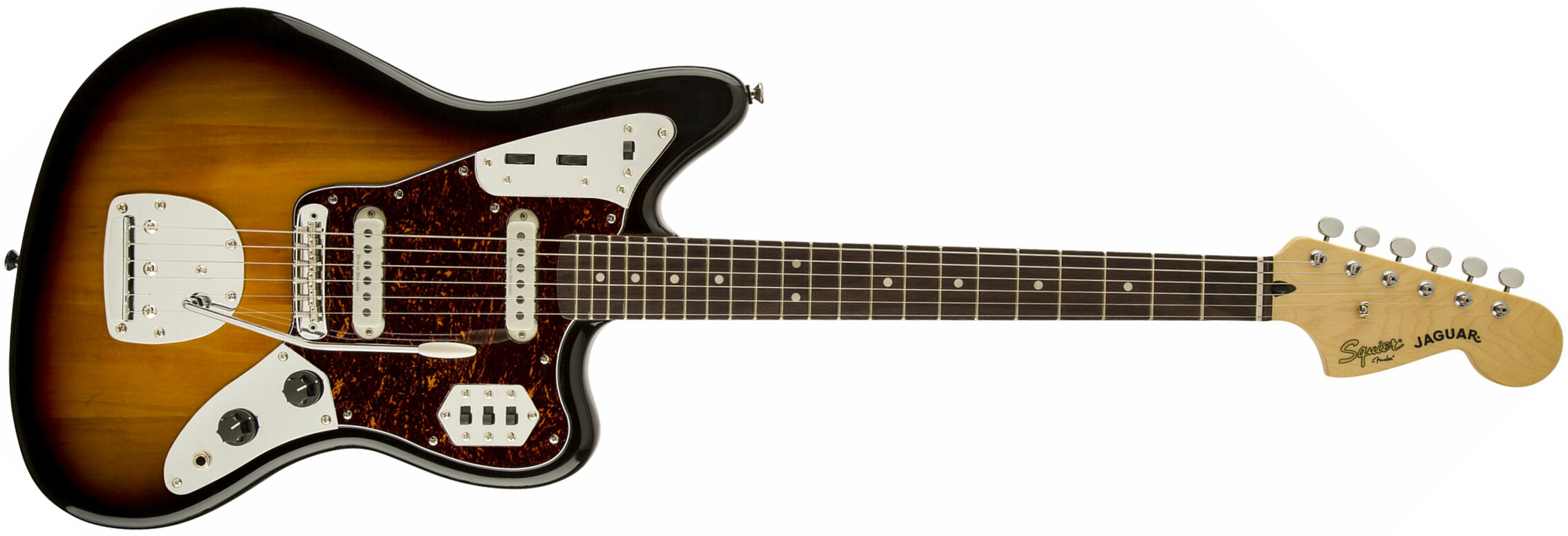 Squier Jaguar Classic Vibe 70s 2019 Lau - 3-color Sunburst - Retro rock electric guitar - Main picture