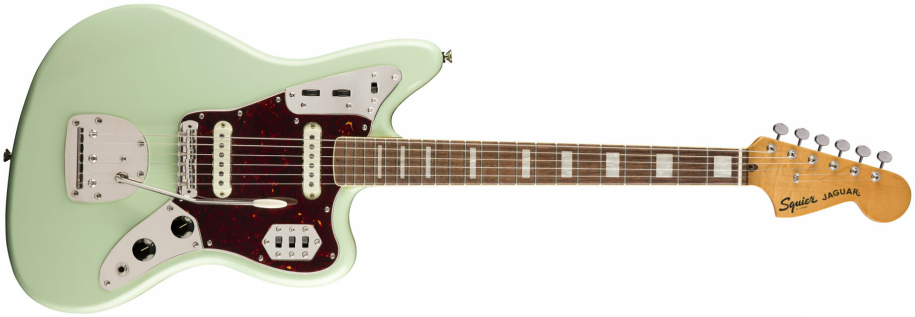 Squier Jaguar Classic Vibe 70s 2019 Lau - Surf Green - Retro rock electric guitar - Main picture