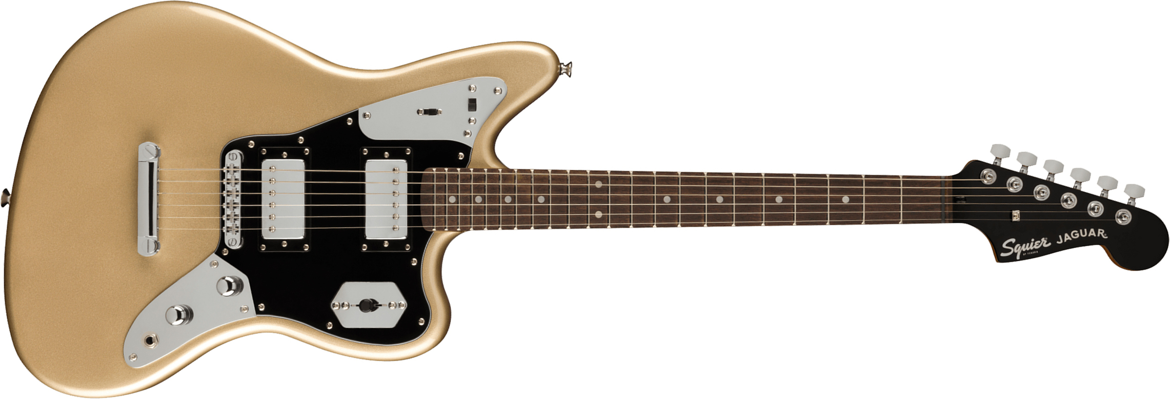 Squier Jaguar Contemporary Hh St Ht Lau - Shoreline Gold - Retro rock electric guitar - Main picture