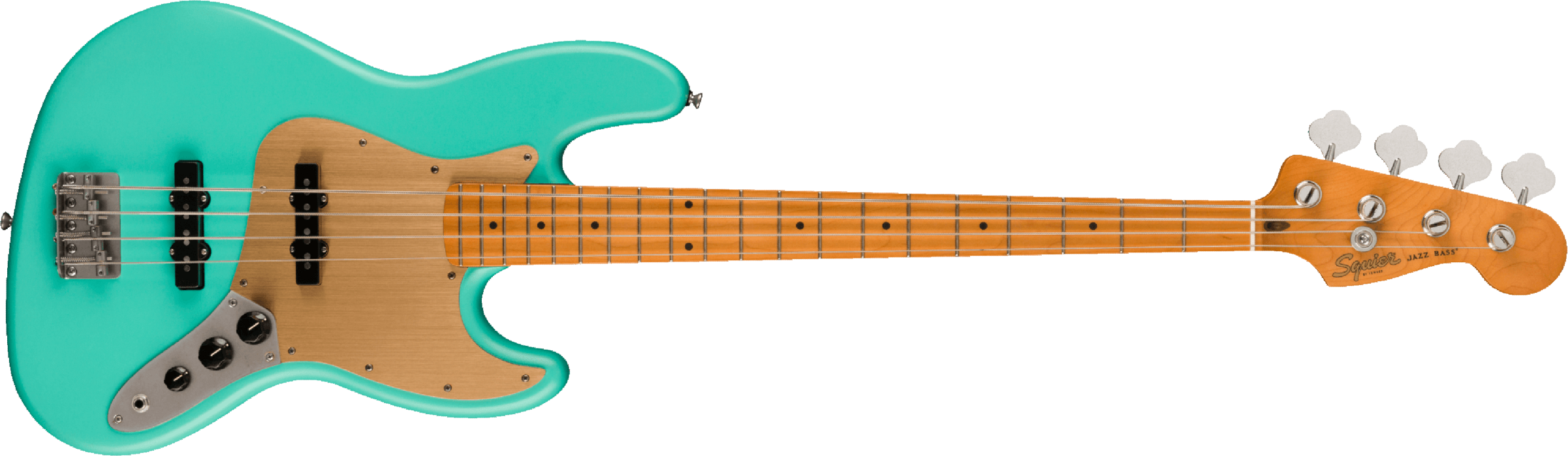 Squier Jazz Bass 40th Anniversary Gold Edition Mn - Satin Seafoam Green - Solid body electric bass - Main picture