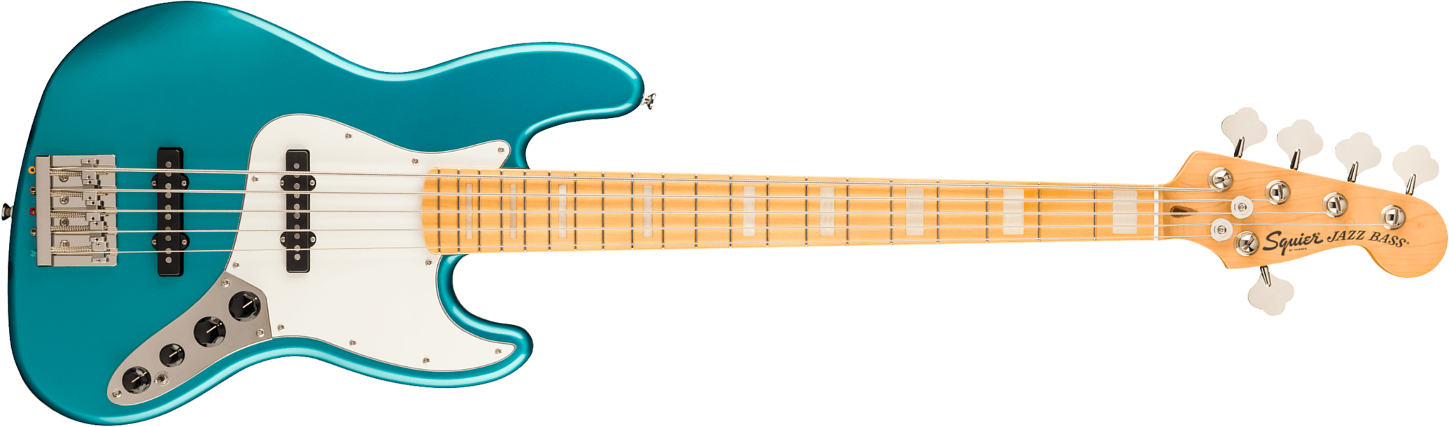 Squier Jazz Bass 70s Active V Classic Vibe 5c Mn - Ocean Turquoise - Solid body electric bass - Main picture