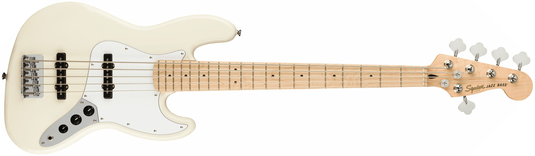 Squier Jazz Bass Affinity V 2021 5-cordes Mn - Olympic White - Solid body electric bass - Main picture