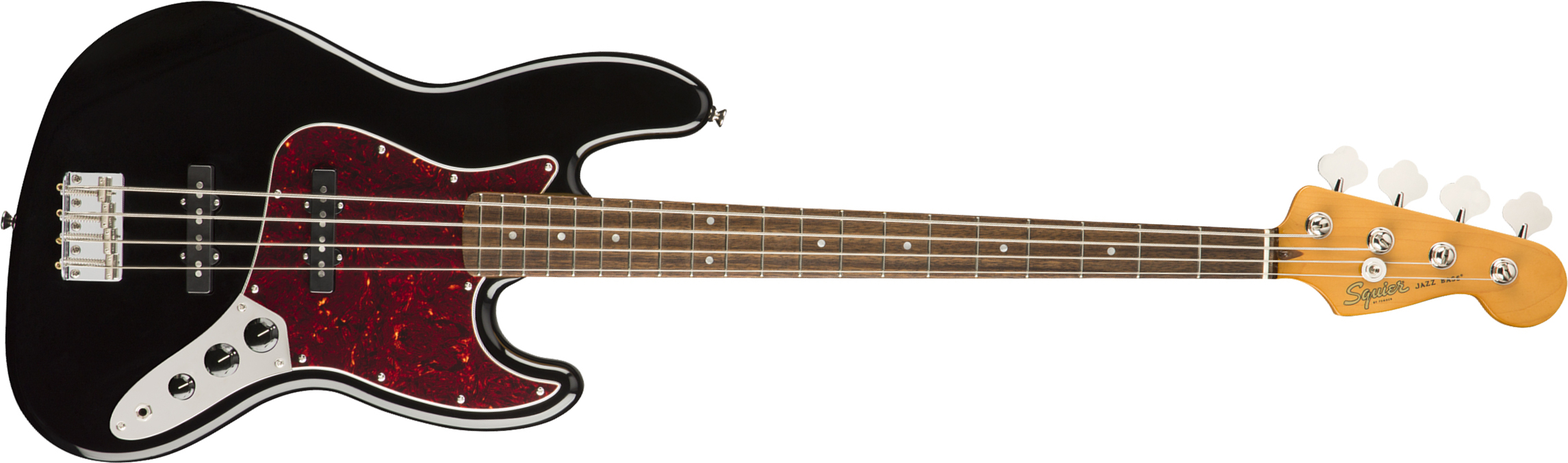 Squier Jazz Bass Classic Vibe 60s 2019 Lau - Black - Solid body electric bass - Main picture