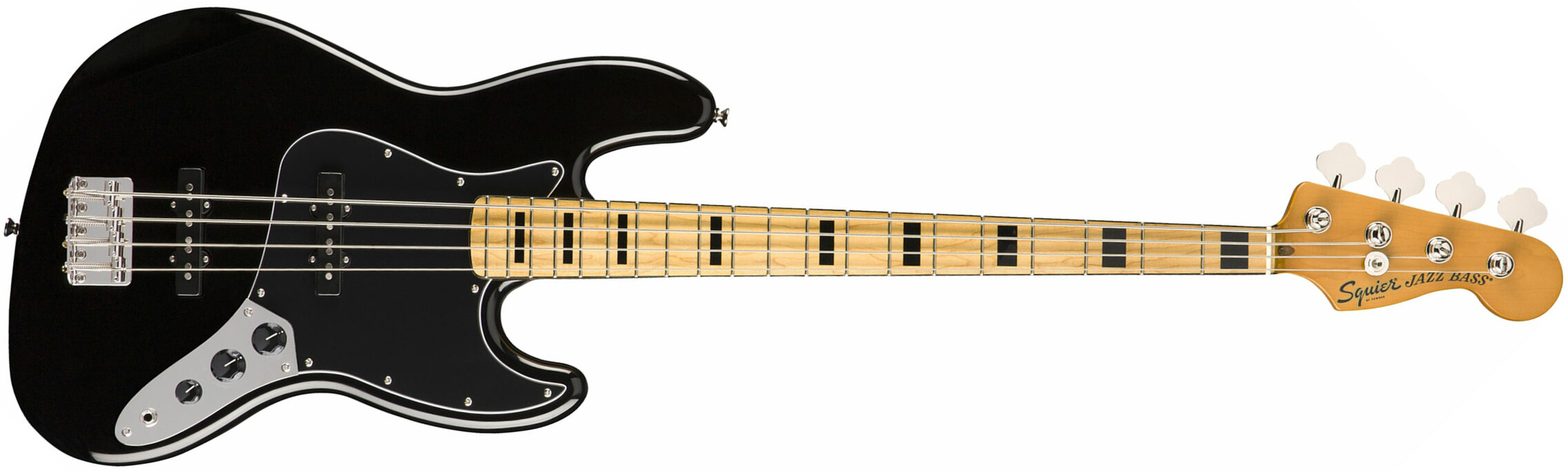Squier Jazz Bass Classic Vibe 70s 2019 Mn - Black - Solid body electric bass - Main picture