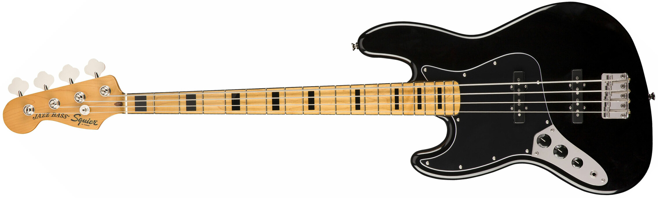 Squier Jazz Bass Classic Vibe 70s Lh Gaucher 2019 Mn - Black - Solid body electric bass - Main picture