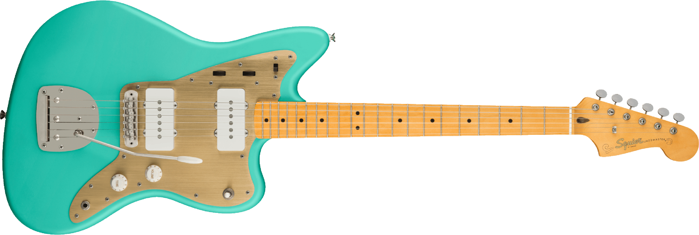 Squier Jazzmaster 40th Anniversary Vintage Edition Mn - Satin Seafoam Green - Retro rock electric guitar - Main picture