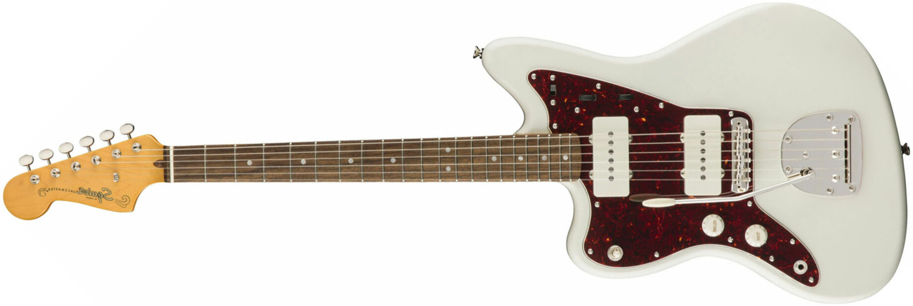 Squier Jazzmaster Classic Vibe 60s 2019 Lh Gaucher Lau - Olympic White - Left-handed electric guitar - Main picture