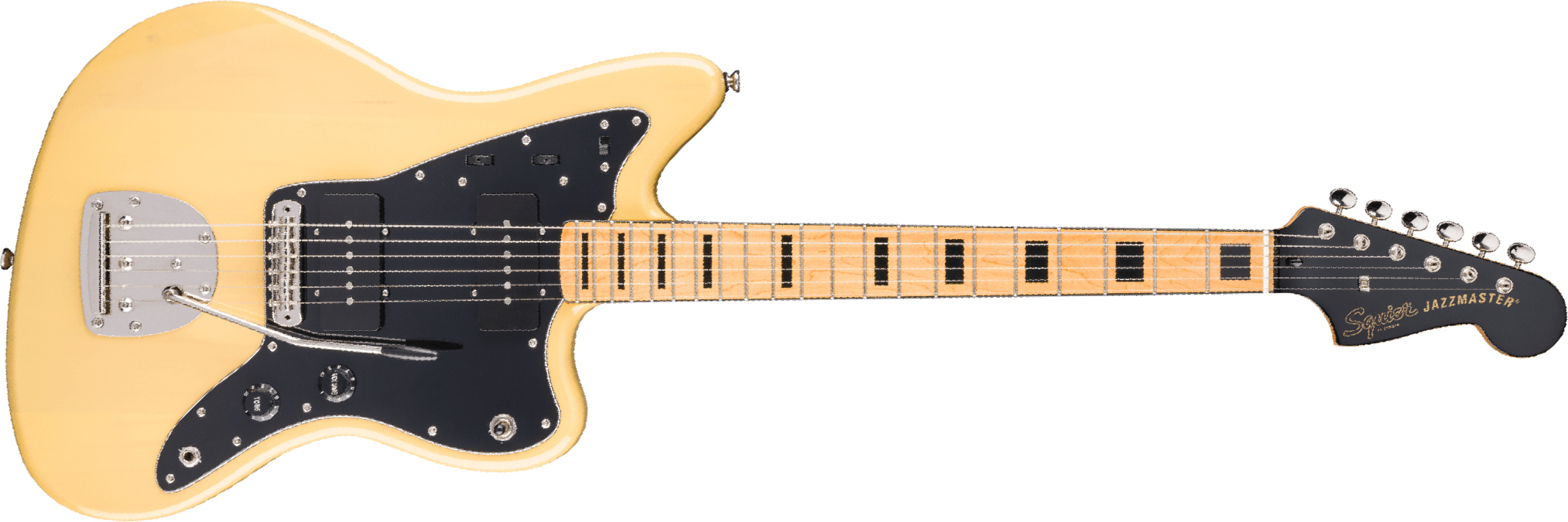 Squier Jazzmaster Classic Vibe '70s Fsr Ltd 2s Trem Mn - Vintage Blonde - Retro rock electric guitar - Main picture