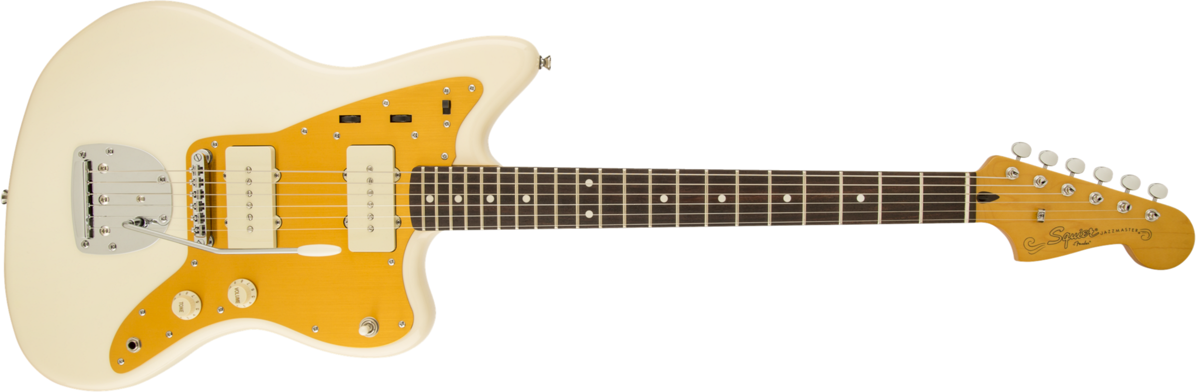Squier Jazzmaster J Mascis (lau) - Vintage White - Retro rock electric guitar - Main picture