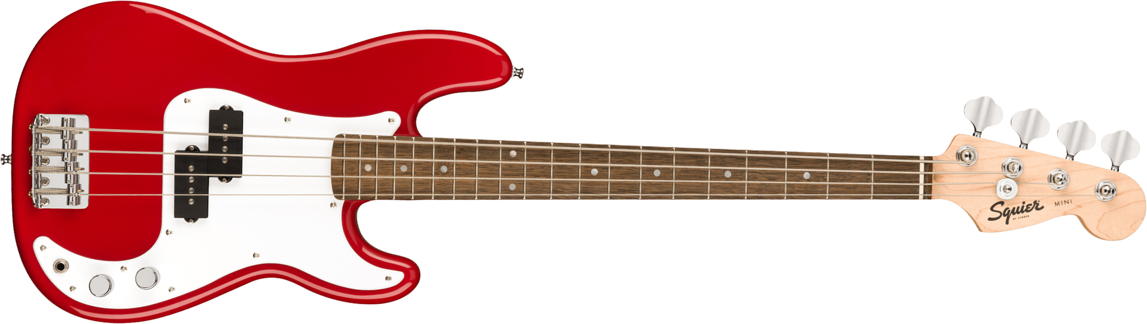 Squier Mini Precision Bass Bullet Lau - Dakota Red - Electric bass for kids - Main picture