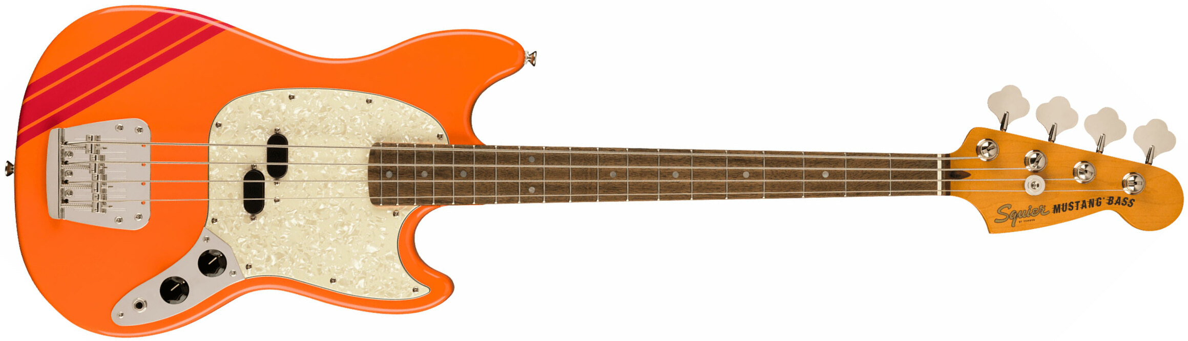 Squier Mustang Bass '60s Classic Vibe Competition Fsr Ltd Lau - Capri Orange - Solid body electric bass - Main picture