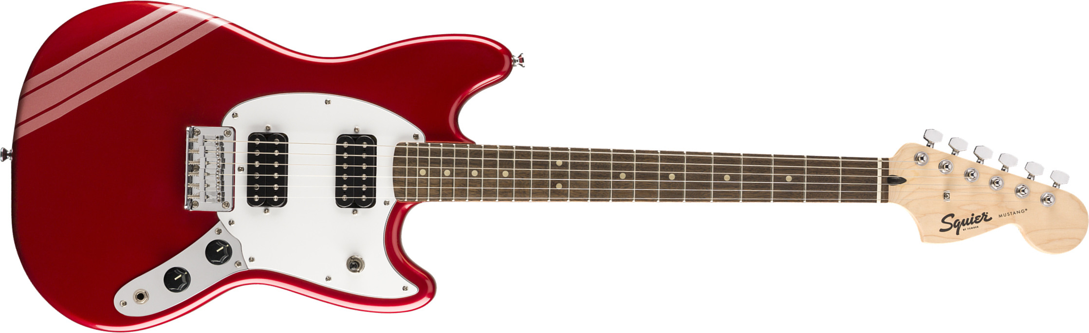 Squier Mustang Bullet Competition Hh Fsr Ht Lau - Candy Apple Red - Retro rock electric guitar - Main picture
