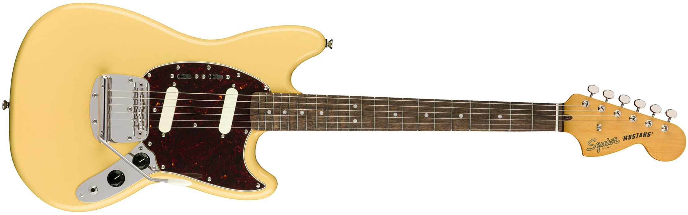 Squier Mustang  Classic Vibe 60s 2019 Lau - Vintage White - Retro rock electric guitar - Main picture