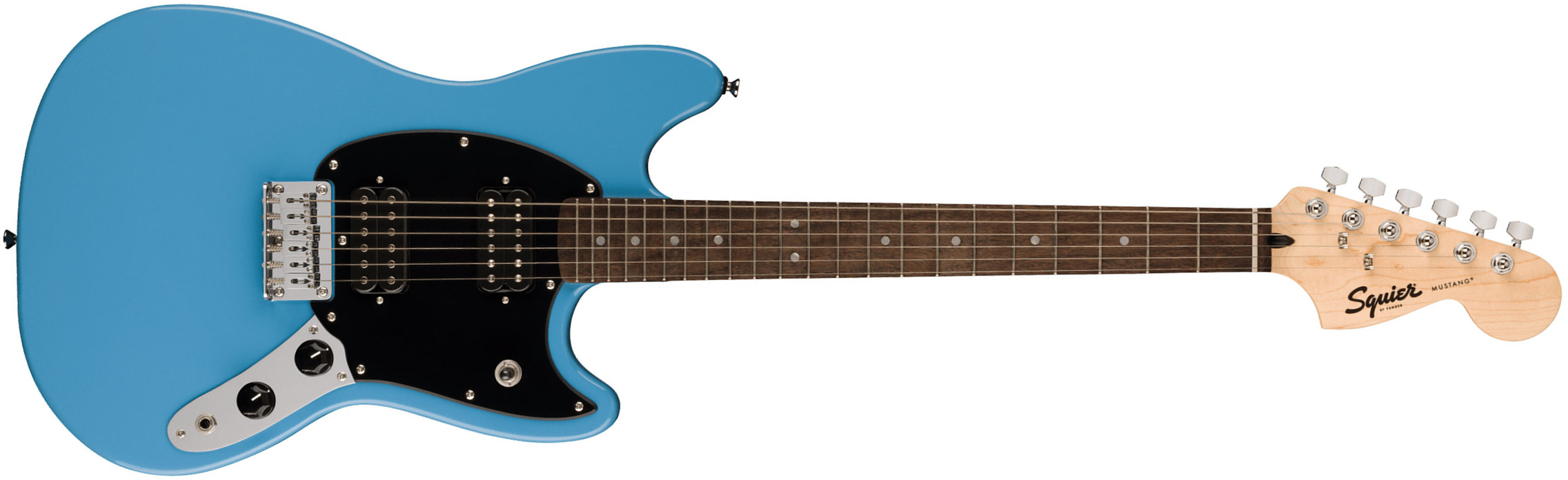 Squier Mustang Sonic Hh 2h Ht Lau - California Blue - Retro rock electric guitar - Main picture