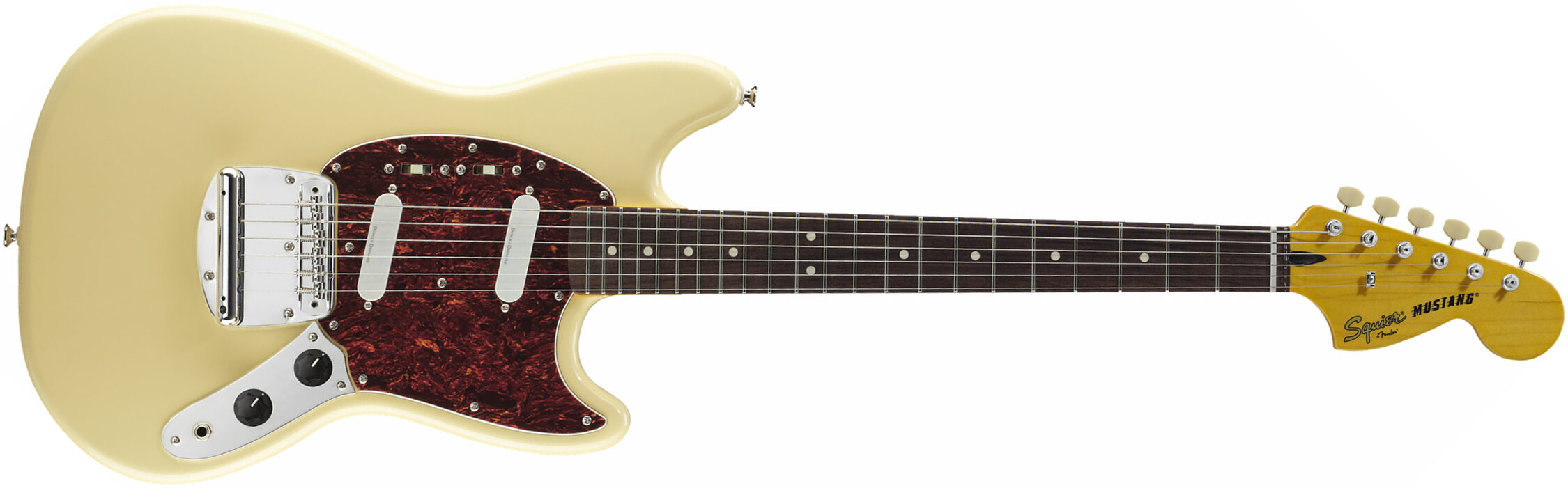 Squier Mustang Vintage Modified Ss Lau - Vintage White - Retro rock electric guitar - Main picture