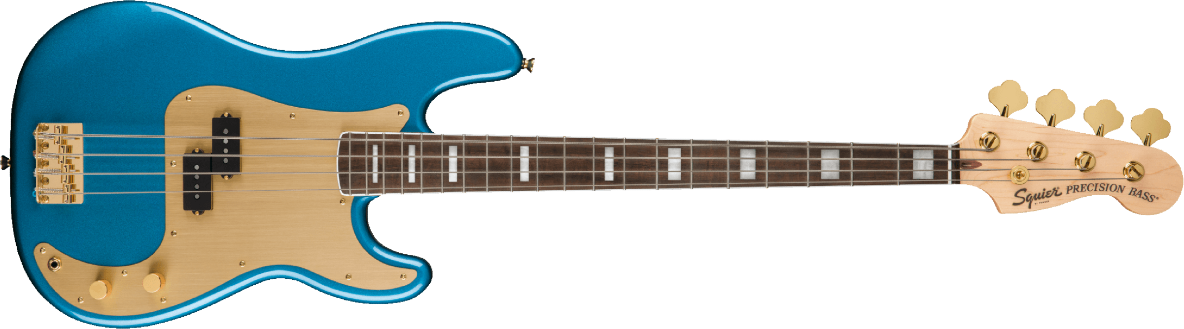 Squier Precision Bass 40th Anniversary Gold Edition Lau - Lake Placid Blue - Solid body electric bass - Main picture