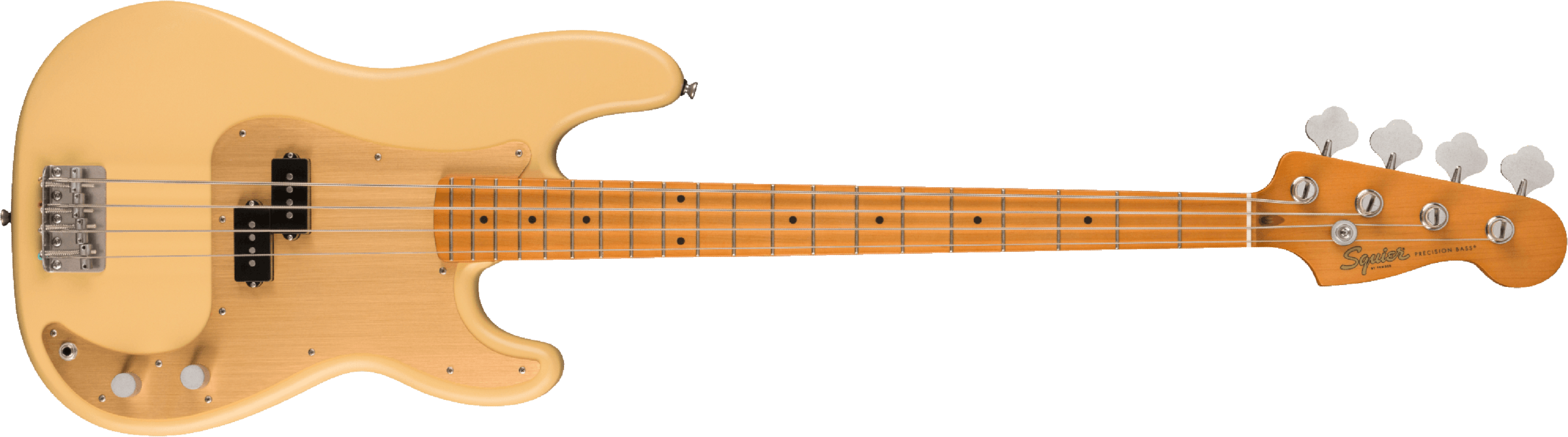Squier Precision Bass 40th Anniversary Gold Edition Mn - Satin Vintage Blonde - Solid body electric bass - Main picture