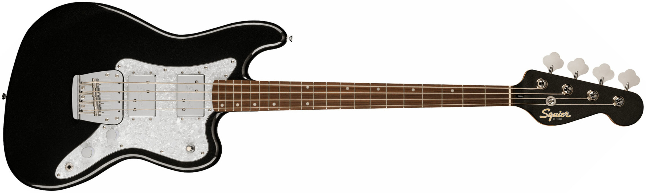 Squier Rascal Bass Hh Paranormal 2h Lau - Metallic Black - Solid body electric bass - Main picture