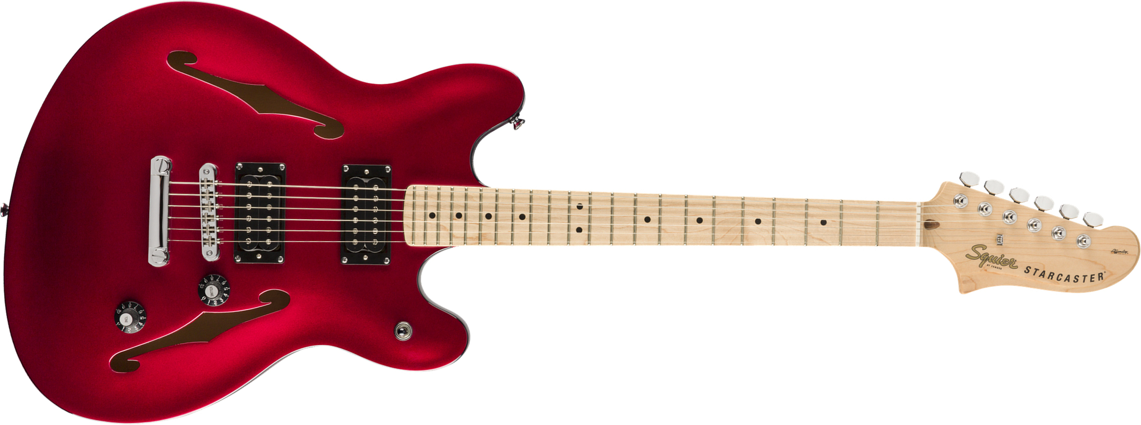 Squier Starcaster Affinity 2019 Hh Ht Mn - Candy Apple Red - Semi-hollow electric guitar - Main picture