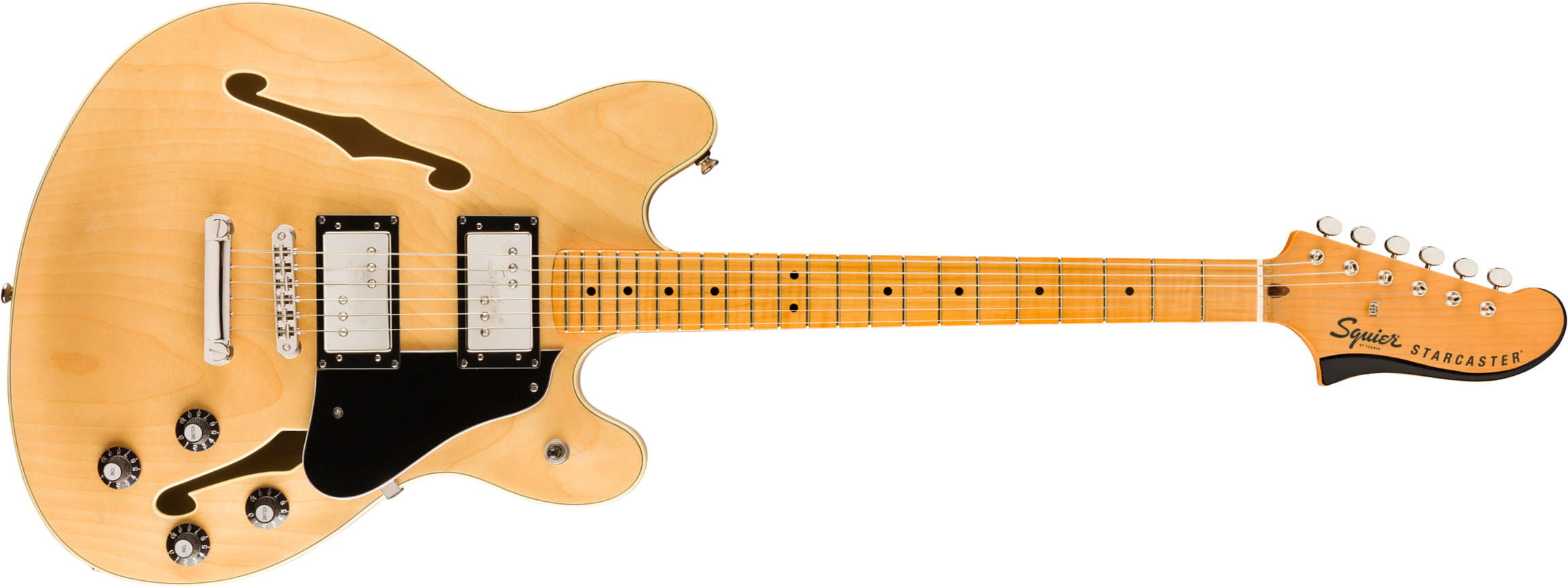 Squier Starcaster Classic Vibe 2019 Hh Ht Mn - Natural - Semi-hollow electric guitar - Main picture